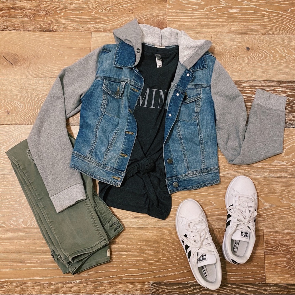 Denim & Sweatshirt Jacket